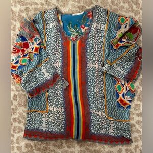 Johnny Was Silk Blouse.